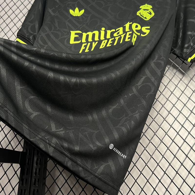 Camisa Real Madrid Black And Neon Unique 24/25 - Adidas Torcedor Masculina
