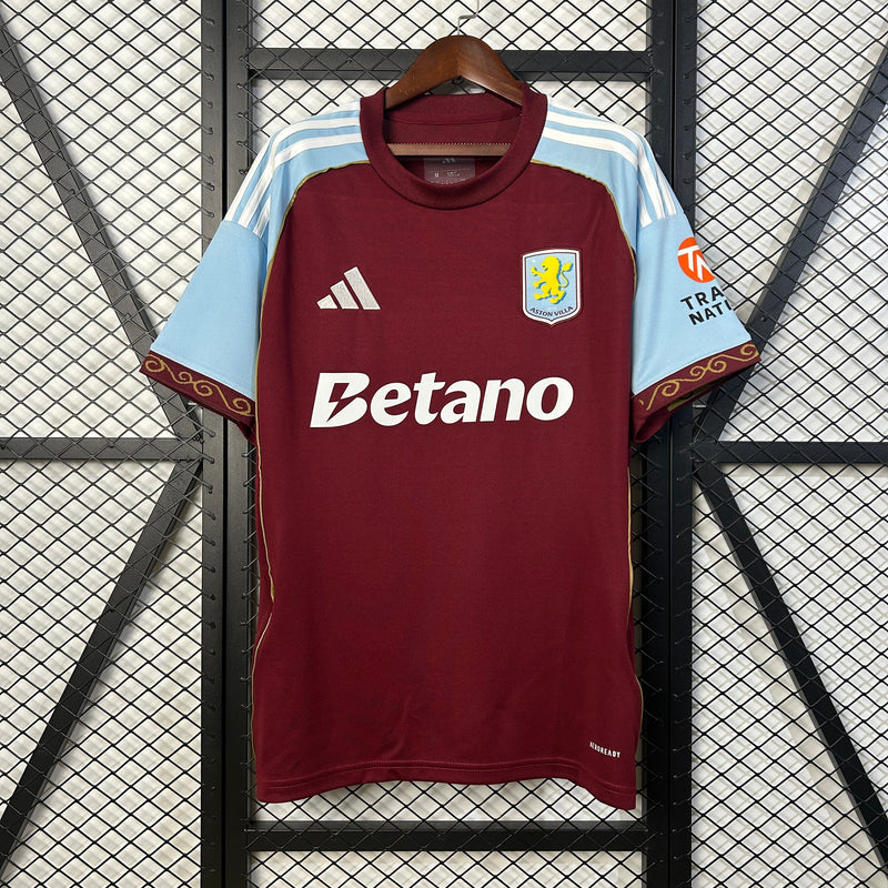 Camisa Aston Villa Home 25/26 Castore Torcedor Masculina - Lançamento
