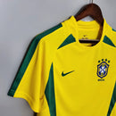 Camisa Seleção Brasileira Copa 2002 - Retrô Masculina- Amarela