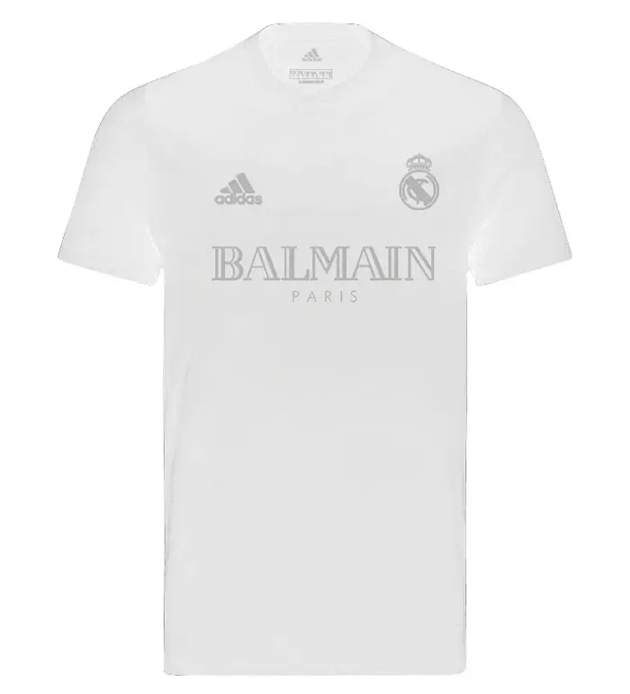Camisa Real Madrid X Balmain Branca 23/24 - Adidas Torcedor Masculina